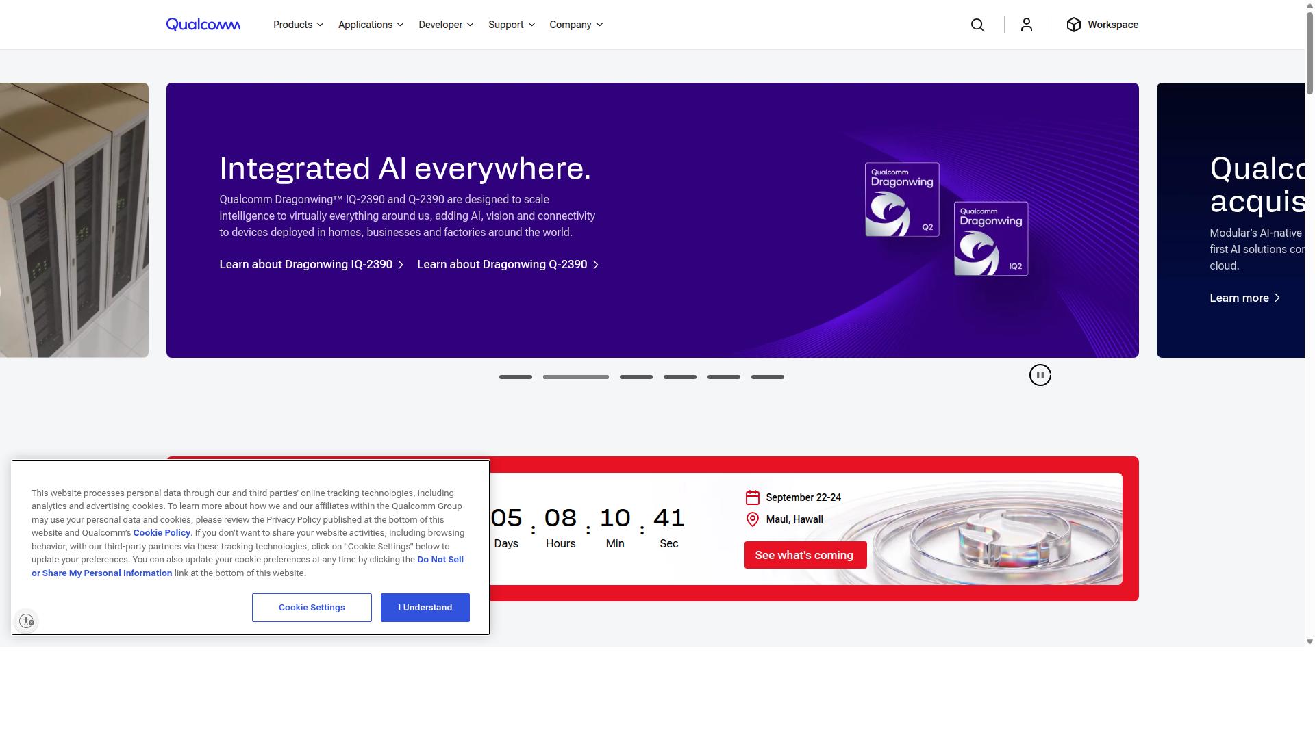 Qualcomm Inc. (QCOM) website